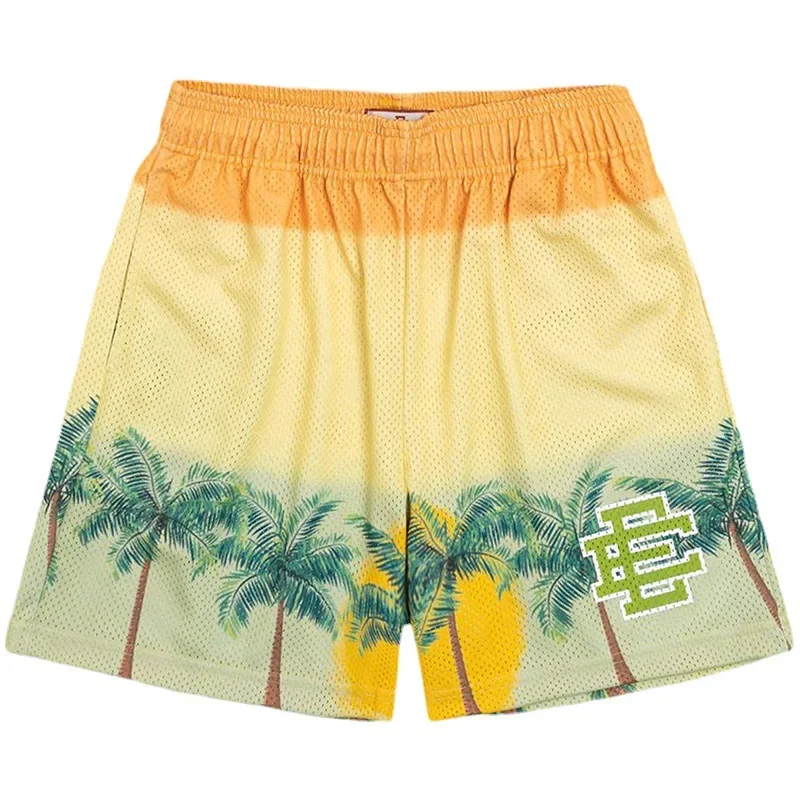 Eric Emanuel EE Basic Thành Phố NEW YORK Đường Chân Trời Mùa Hè Mới Dây Kéo Lưới Khô Nhanh Quần Short Nam Jogger sweathshorts