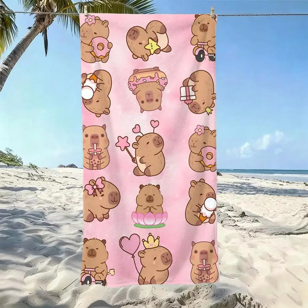 Cute K-KapibaraS Towel Five-Star Hotel Quality Eco-Friendly Ultra Soft Thick Towels & Beach Towels