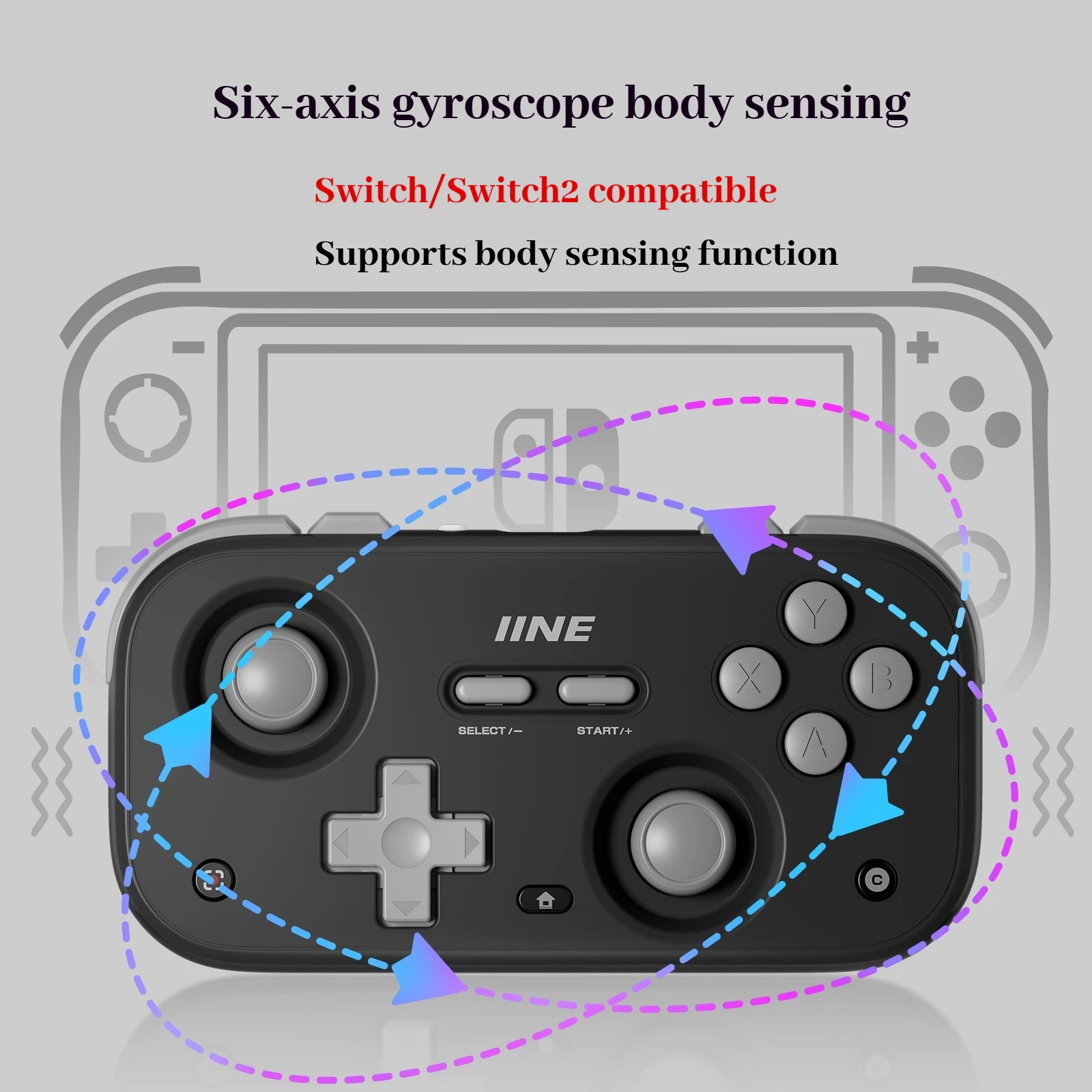 Iine Retro Mini Game Controller Card Hall Joystick Portable Page Flip Streaming Simulator Switch2 Android Ios Pc Car Ns Gamepad - Image 3