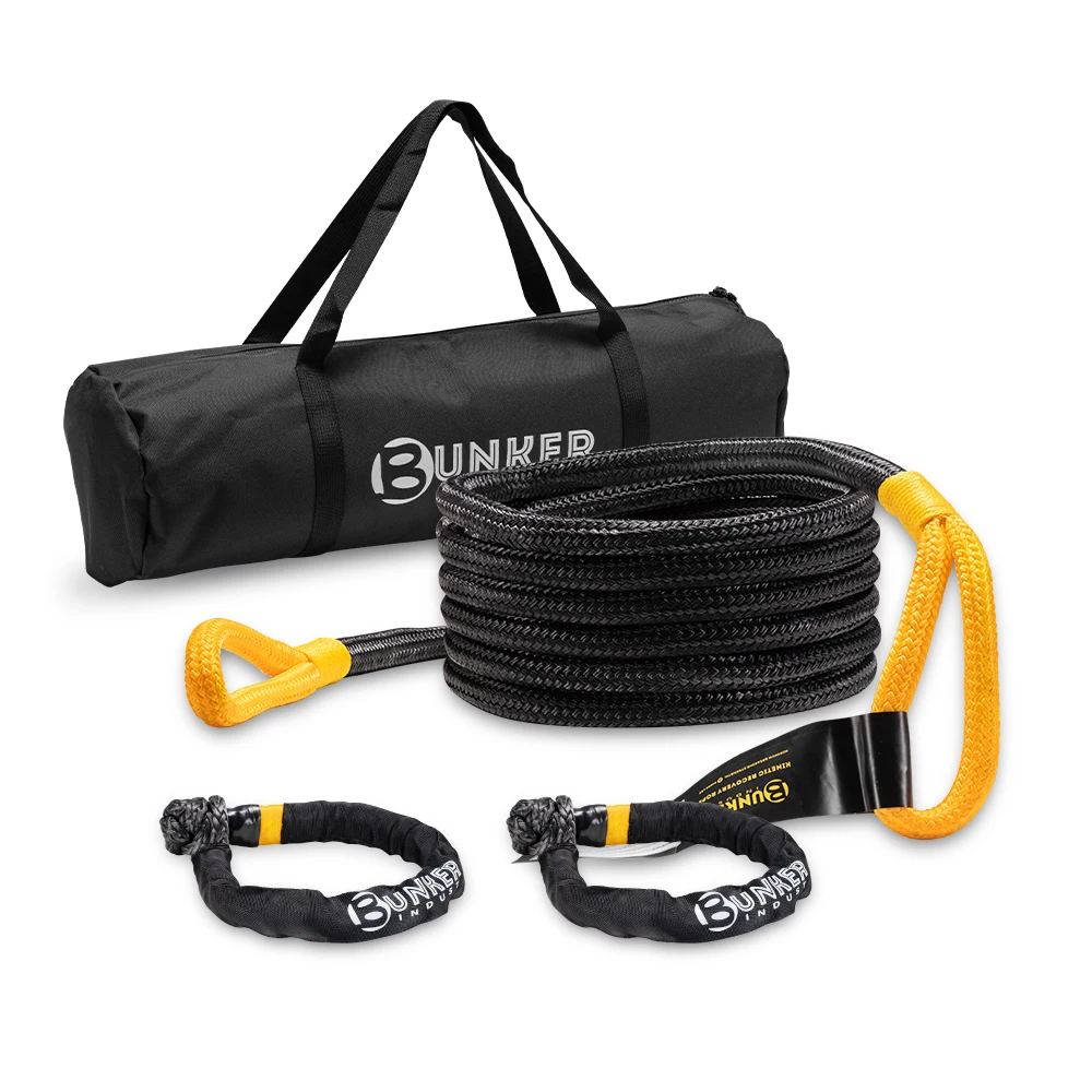 

BUNKER INDUST 3/4''x20FT 18700LBS Heavy Offroad Towing Rope Kinetic Recovery Rope for ATVs UTVs 4x4s