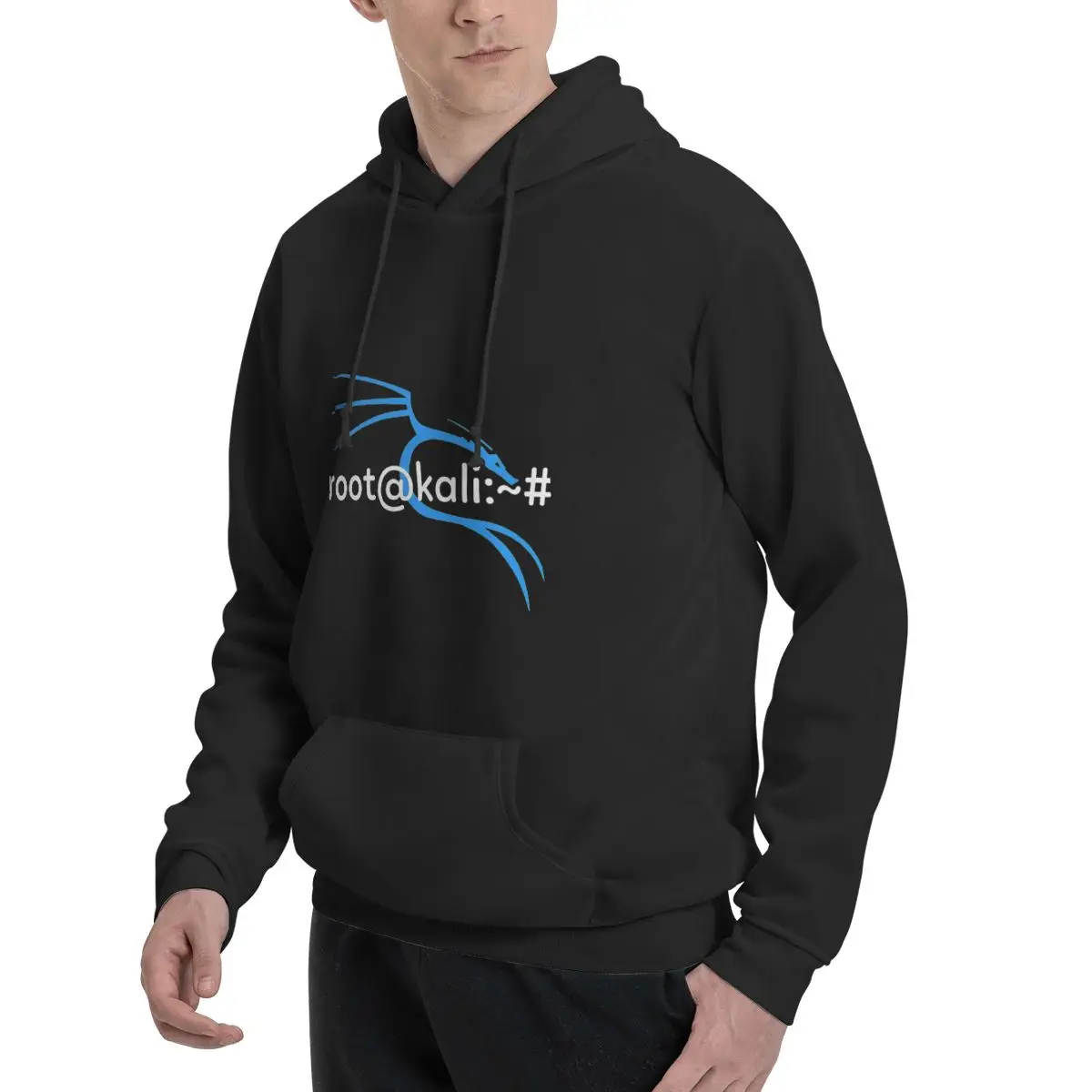 Sweatershirt pria Hoodie poliester pengguna Kali Linux akar hangat Dif ukuran warna