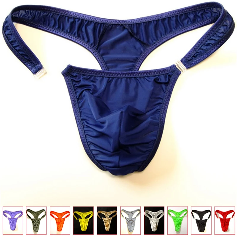 2019 Hot M/L/Xl Doorschijnende Heren Nylon Strings Mannen Sexy Knop Bikini Slips Gay G-string/Jocks/Tanga/T-back Gay Ondergoed