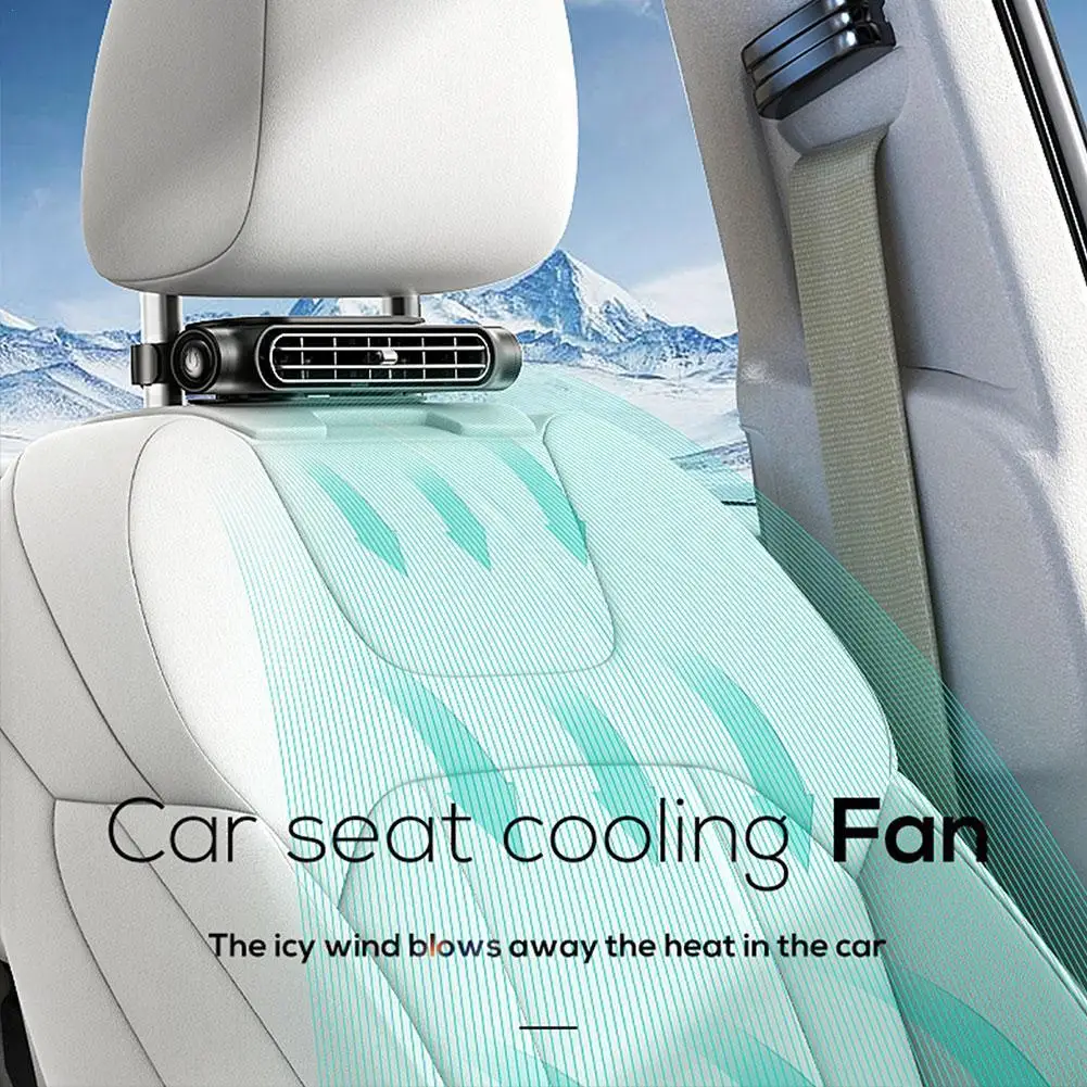 Car Rear Seat Cooling Fan Electric Three Adjustable Wind Speeds Mini Fan Rv Car Cooling Tool Car Interior Accessories