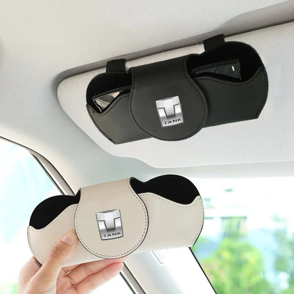 Car Storage Tools Sun Visor Glasses Holder Auto Sunglasses for Great Wall GWM Tank 300 City Border 400 500 PHEV 700 800 Tank50