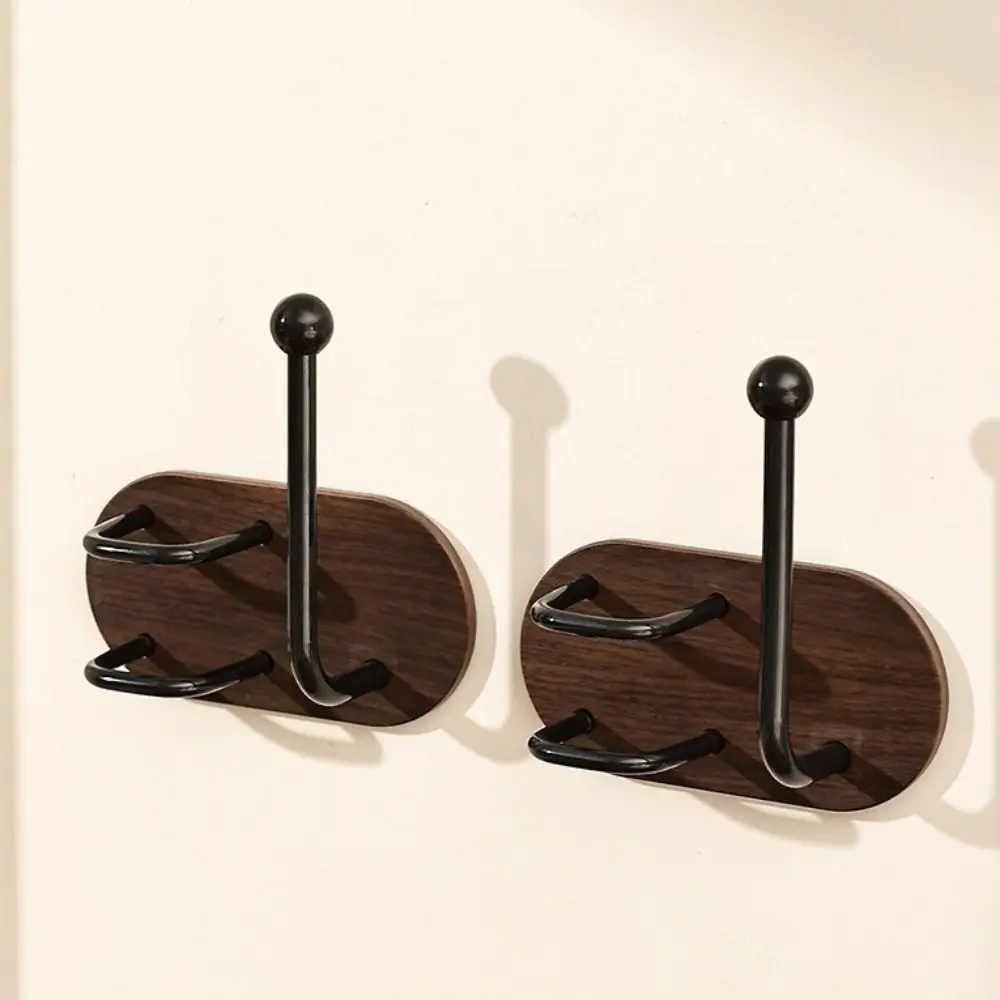 2 Pieces Wall Mounted Hair Tie Storage Rack Rust-proof Iron Comb Holder Waterproof Retro Hair Accessories Organizer for Bathroom view 2