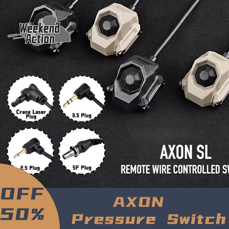 WADSN AXON SL Tactical Remote Pressure Switch Modbutton Surefir M300 M600 2.5 3.5 SF Crane Plug Fit 20mm Rail NGAL PEQ OGL Laser