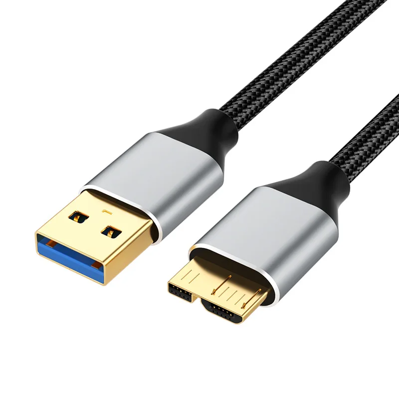 USB 3.0 to Micro B Cable Hard Disk 5Gbps Data Transfer Fast Charger Cord for Samsung Toshiba WD Seagate HDD SSD Micro B Cable