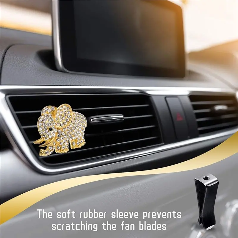 AB56-Car Accessories 100 Pcs Vent Clips For Auto Bulk Kit, Square Head Air Vent With 2 Storage Boxes, Freshies Holders