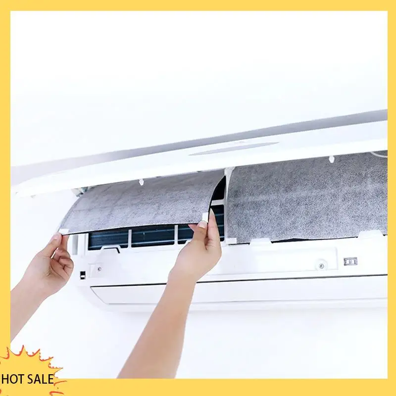 

A66Z 100Pcs Air Conditioning Filters Wind Outlet Cover Self-Adhesion Cuttable Air Conditioner Purifying Filter Net 40X35cm