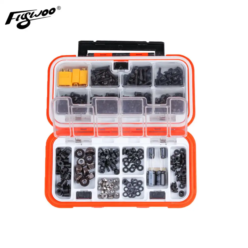 Flywoo M3 M2 Hardware Pack FPV Drone Building Includes Motor Nuts Screws Capacitors Nylon Gaskets Rubber Damping Rings Repair