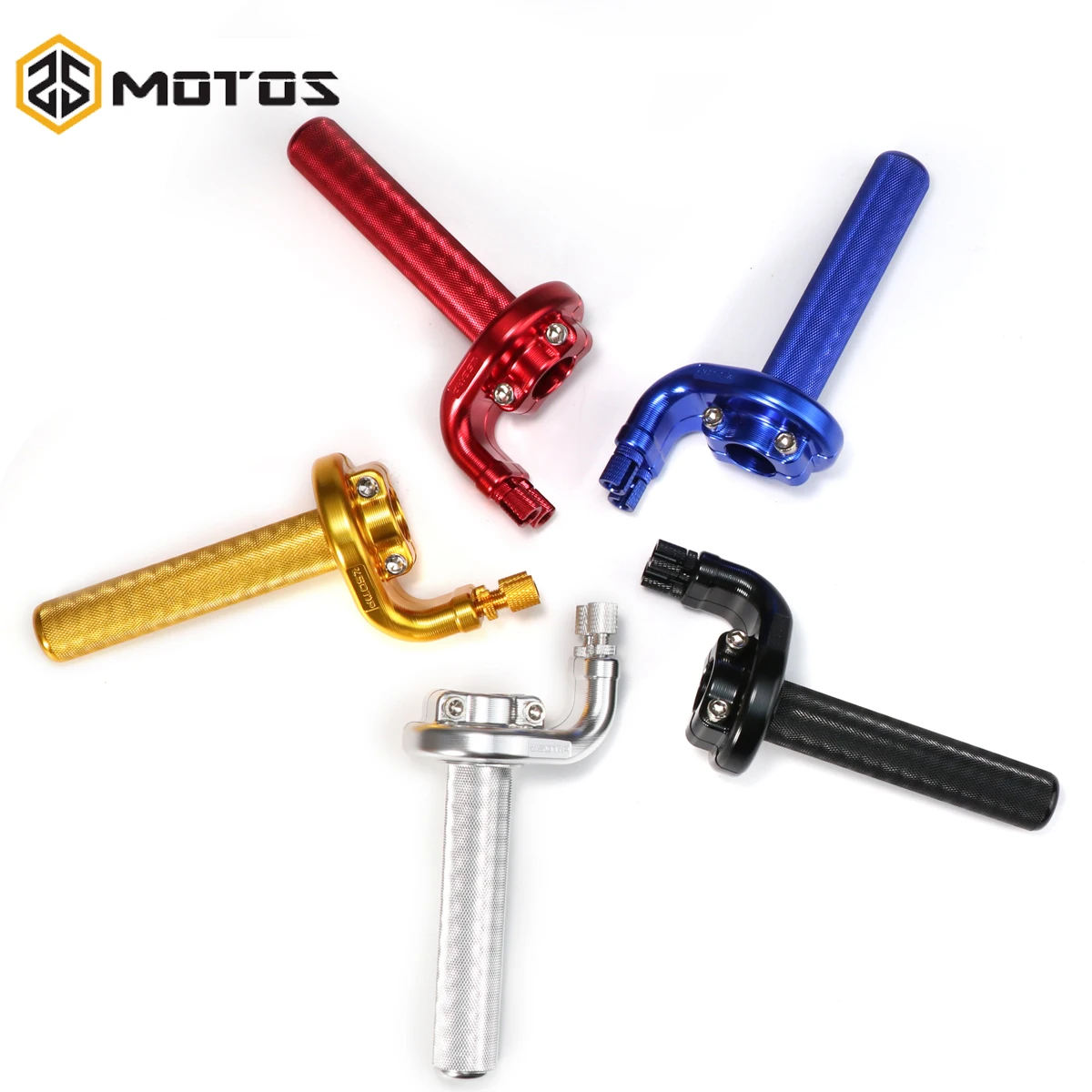 ZS MOTOS CNC 22mm Double Cable Throttle Grip Twist Quick Action Throttle Sub Assy Fit For Honda CRF250R 450R XR250 XR350 XR500