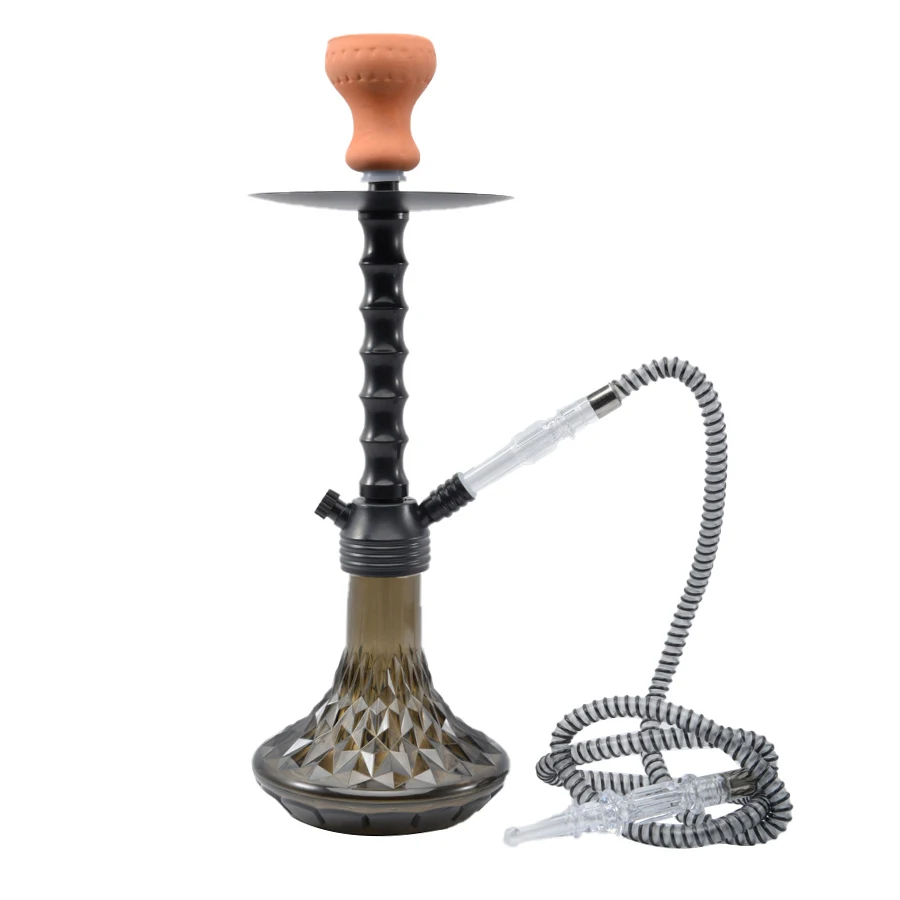 Arabia Hookah Set Large Single Tube Acrylic Shisha Ceramic Bowl Hose Water Pipe Bar KTV Hookah Accessories Birthday Gift Decorat