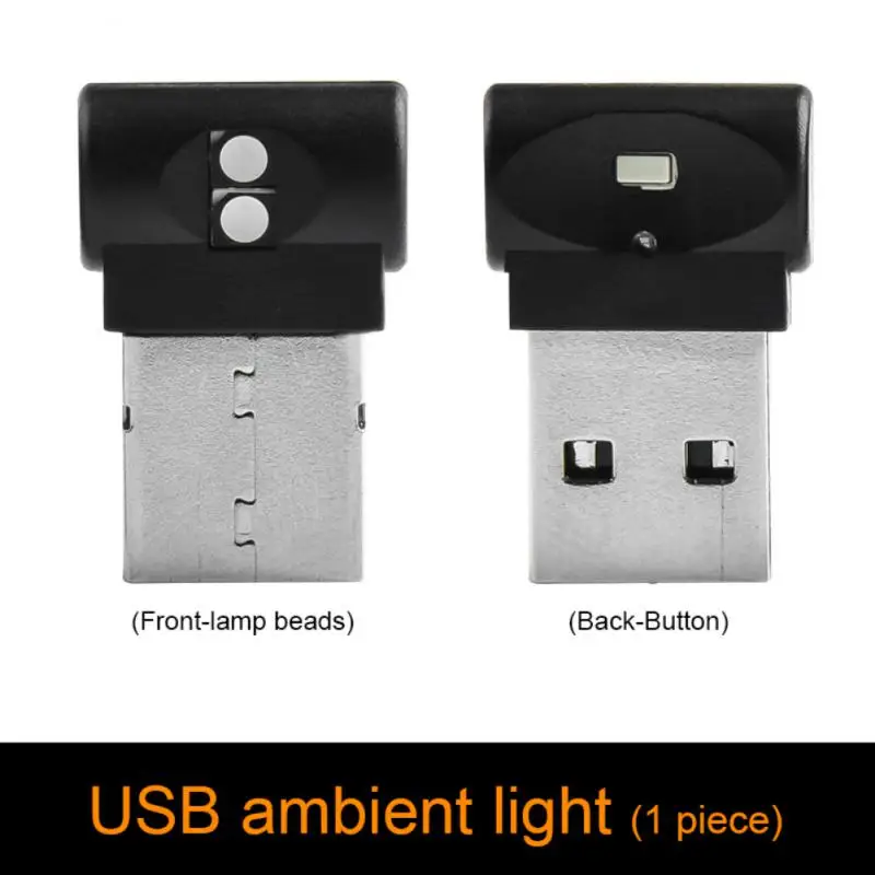 Car Usb Atmosphere Light Universal Mini Car Interior Accessories Car Atmosphere Light Car Led Light Portable Car Night Light