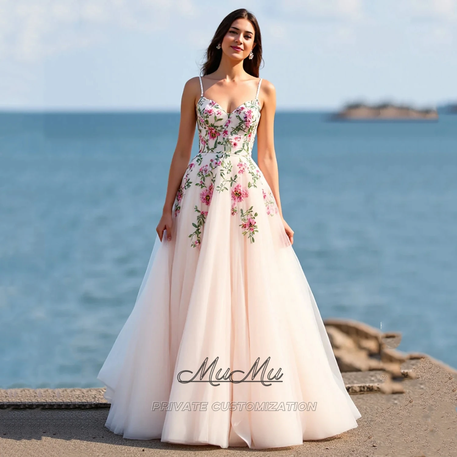 

MuMu индивидуальные вечерние платья Sharon Happy, женские элегантные вечерние платья, гражданские свадебные платья, свадебное платье большого размера