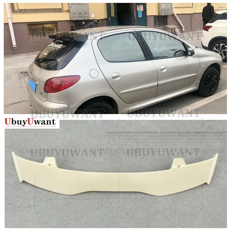 For Peugeot 206 207 208 308 Hatchback Spoiler 2005 2006 - 2022 ABS Plastic Roof Rear Wing