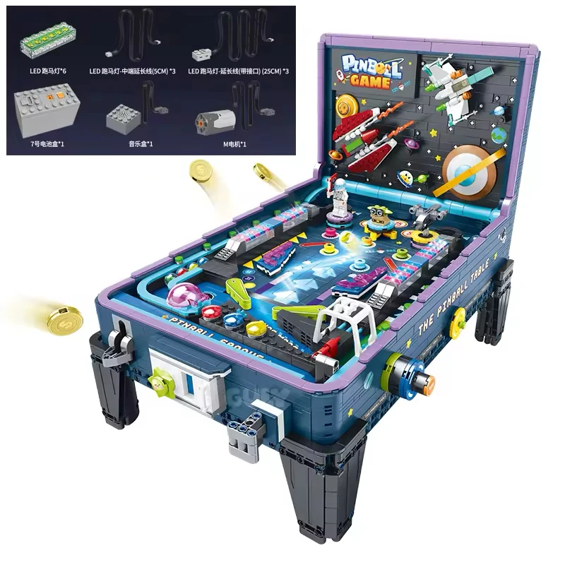 IN STOCK 60526 MOC Idea Game Machine Pinball Table Building Blocks Bricks Model Assembling DIY Toys for Boys Christmas Gift Set