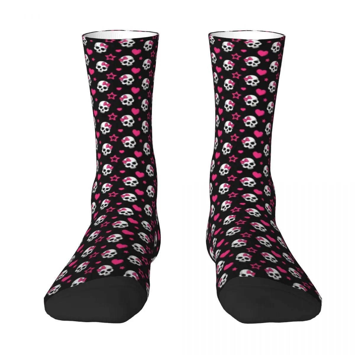 Sugar Skull Print Stockings Couple Stars And Hearts Socks Warm Soft Funny Socks Spring Outdoor Sports Non Skid Design Socks