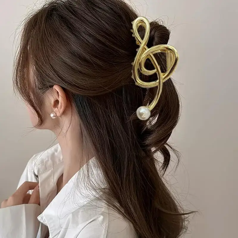 Metal Hair Clips Musical Note Claw Clip Non Slip Hairpins Fancy Musical Score Strong Hairpins Makeup Hair Styling Accessories