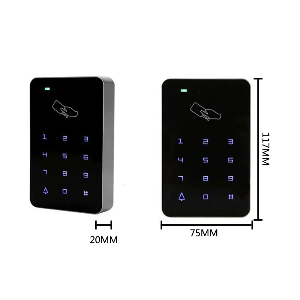 Standalone Access Control Tough Keypad 1000user RFID Card 125K  Support Wg26 Reader Format Output 2pcs Mother Card