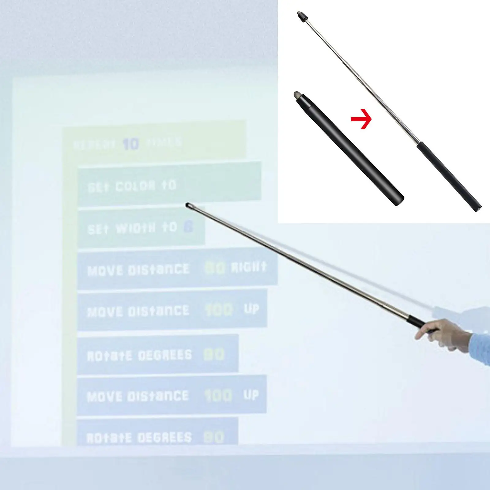 

Portable Telescopic Pointer Felt Nip Teaching Classroom Aids
