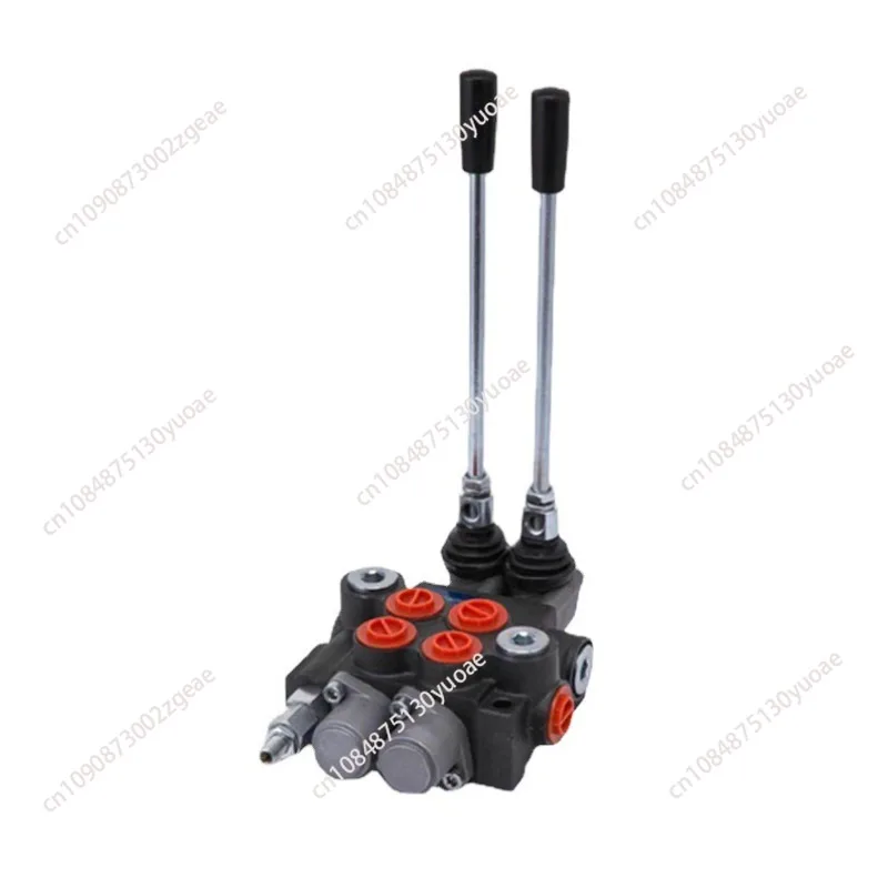 

P40 1/2/3 Spool Hydraulic Flow Control Valve SAE Ports Adjustable Relief Lever Handle Double Acting Parallel Center Tractor Load