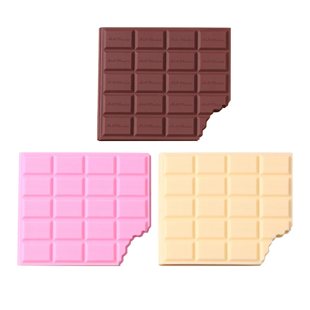 3 قطع من دفاتر الملاحظات الممتعة ذات طابع الشوكولاتة، مفكرة محمولة إبداعية، وسادات خدش فارغة، كتاب كتابة مفيد، رسالة مكتب المدرسة