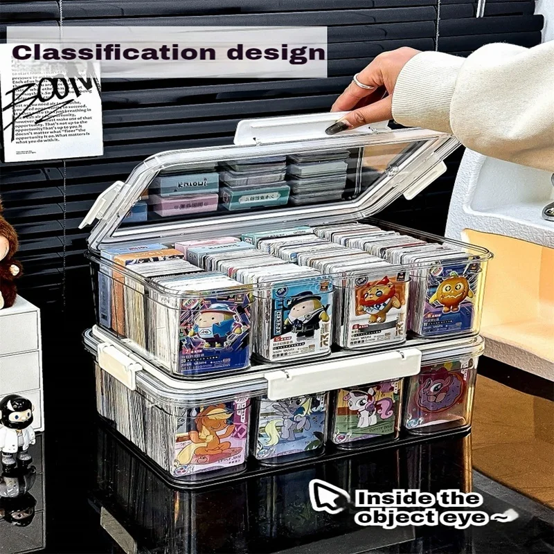 

Cartoon Peripheral Collection Card Storage Box Large-Capacity Dust-Proof Cover Cartoon Card Peripheral Badge Frame Sorting Box