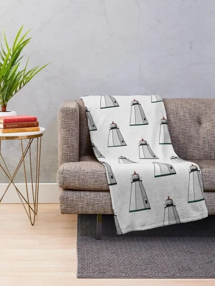 Gurnet Light, Plymouth Lighthouse Throw Blanket Soft Beach For Decorative Sofa Blankets