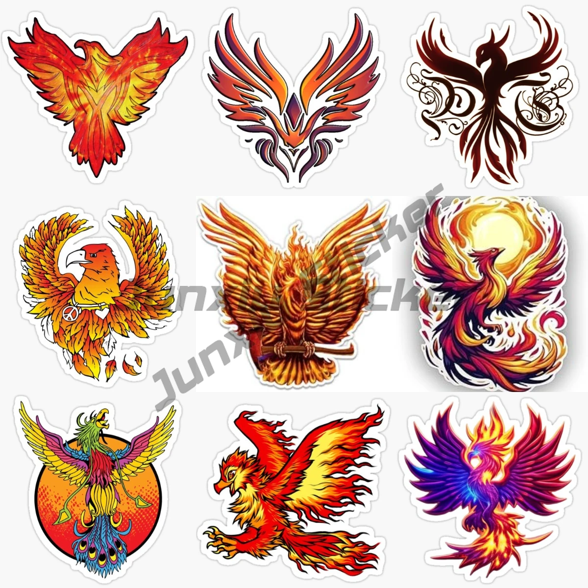 

Phoenix Car Sticker Decor Windshield Bumper Motorcycle Helmet Vinyl Self-adhesive Decals