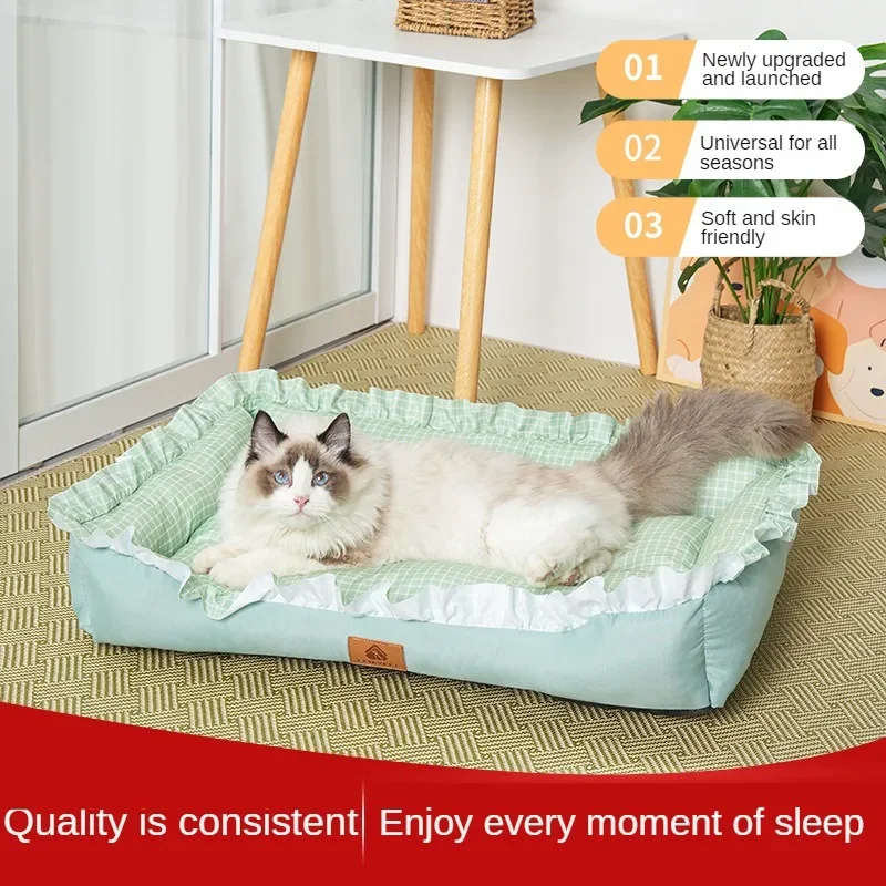 

Bed Cats Pet House For Cat With Thickened PP Cotton And SofaSuitable Accessories And Furniture Cooling Mat Waterproof Blanket