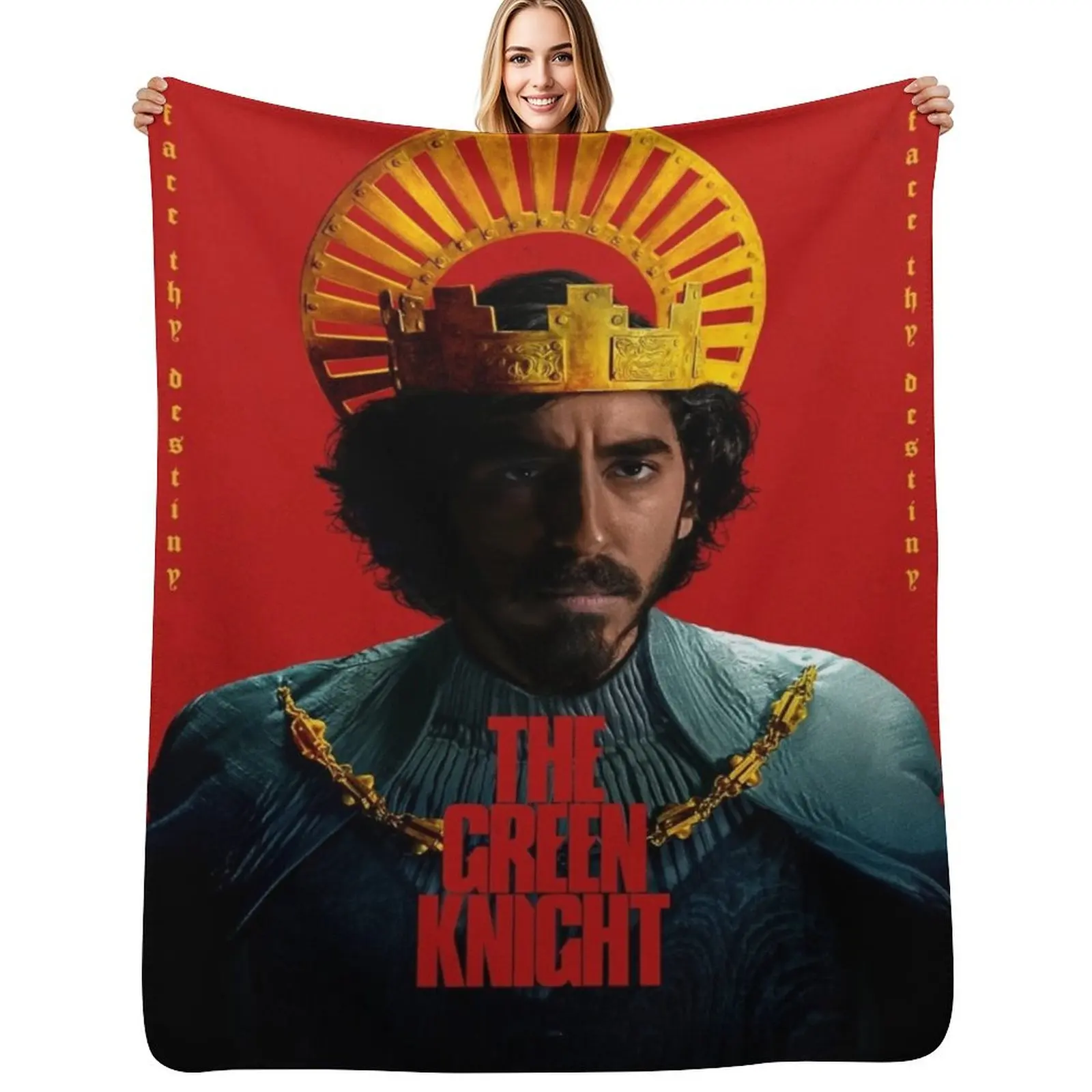 

The green knight Throw Blanket Large warm for winter Bed linens Custom Blankets