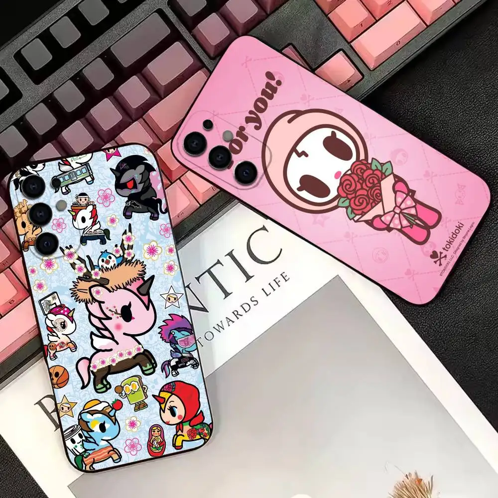 Japan Fashion Cartoon Tokidokis  Phone Case For Samsung S25,S23,S22,S20,S21,S30,Ultra,Plus,Note,5G Black Cover