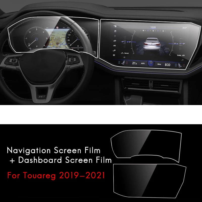 For Touareg 2019-2021 Car Display Screen Film Screen Protection Tempered Glass Film