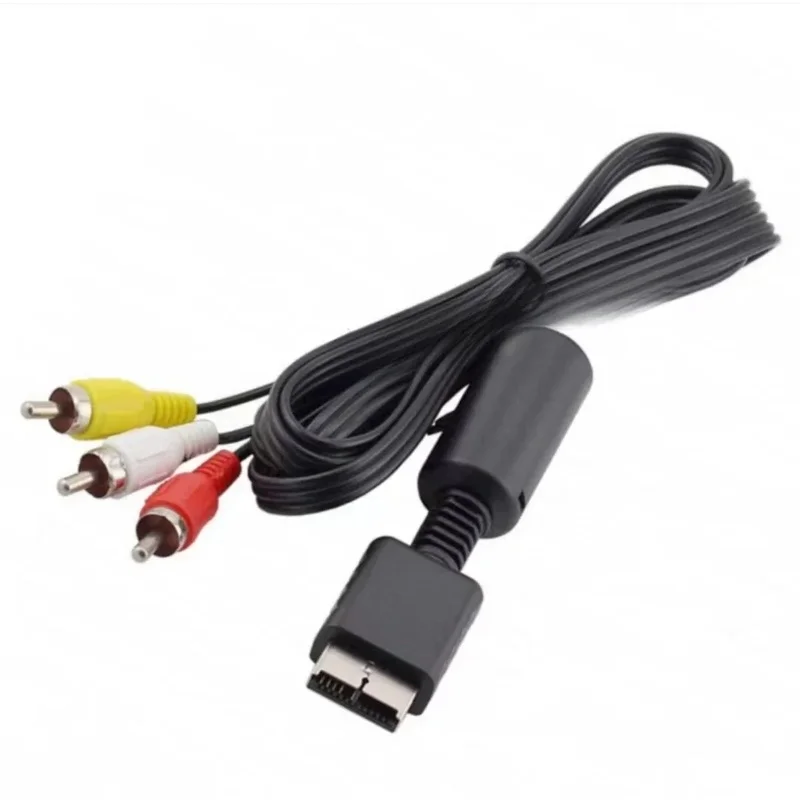 Suitable for Sony Playstation 1 2 3 PS1 PS2 PS3 Console Audio Video AV Composite Cable, 3 RCA Copper Wire Game AV Cable