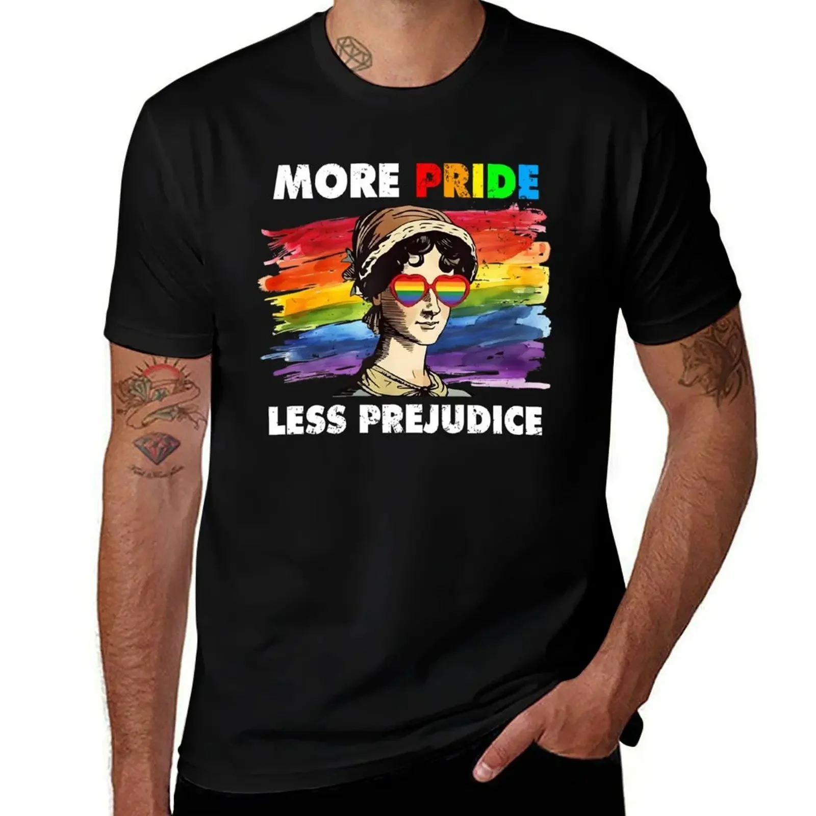 More Pride Less Prejudice T-Shirt funny meme t-shirts funny costumes vintage t shirt men