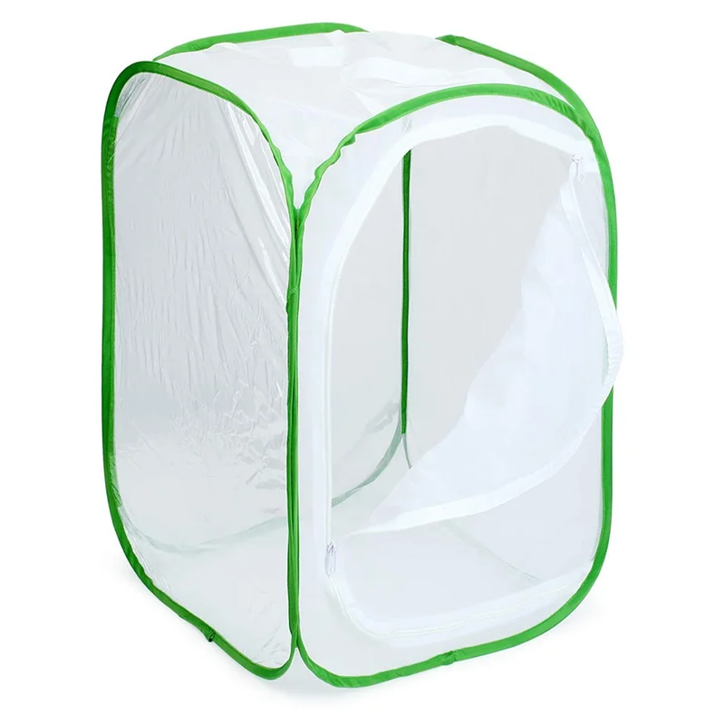 AB09-2-Pack Gabbia per habitat per insetti e farfalle Terrario - Custodia per farfalle (2 X 15,7 X 15,7 X 23,6 pollici) Facile da usare