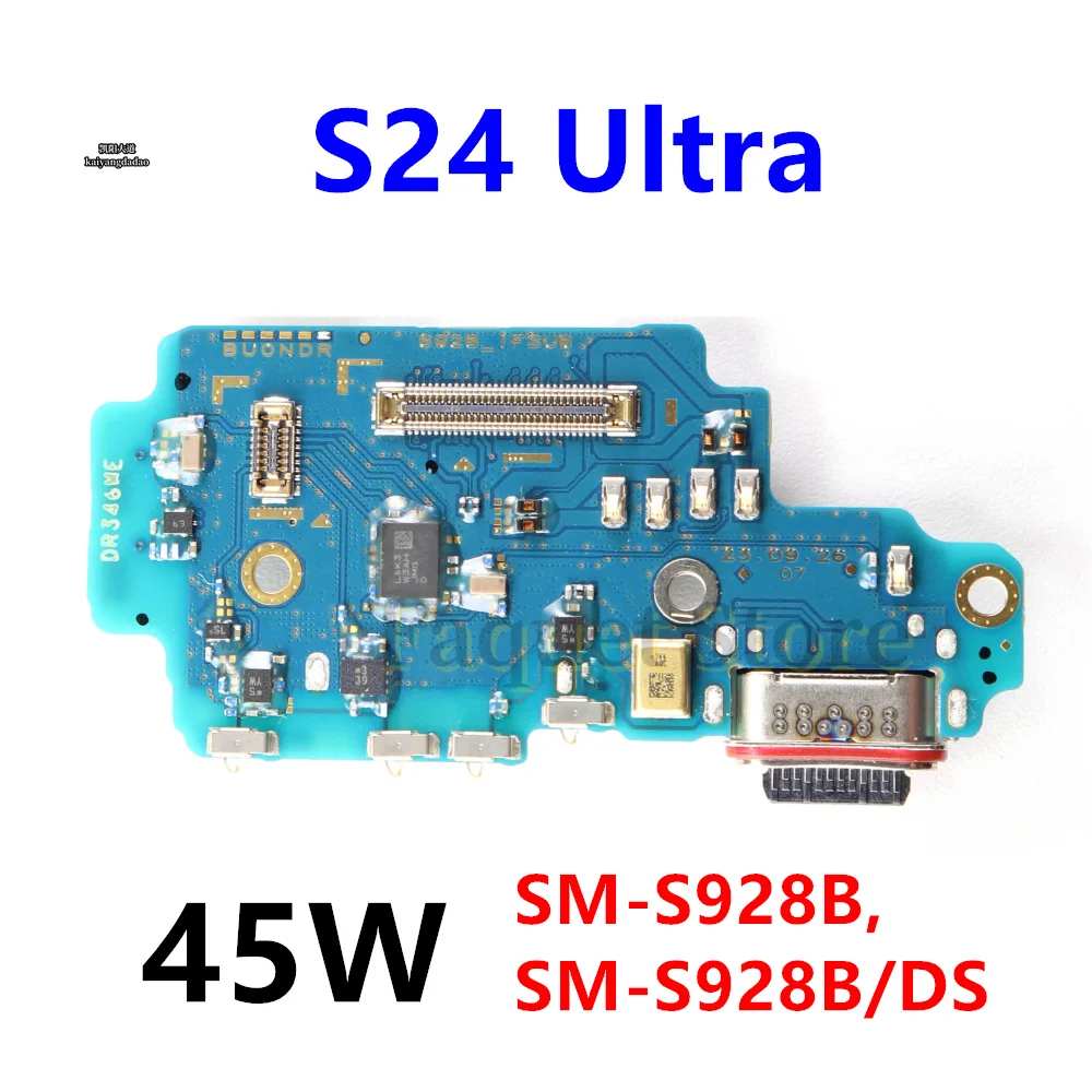 For Samsung Galaxy S24 Ultra SM-S928B S928 USB Type-C 45W Charge Port Jack Dock Connector Charging Board Flex Cable