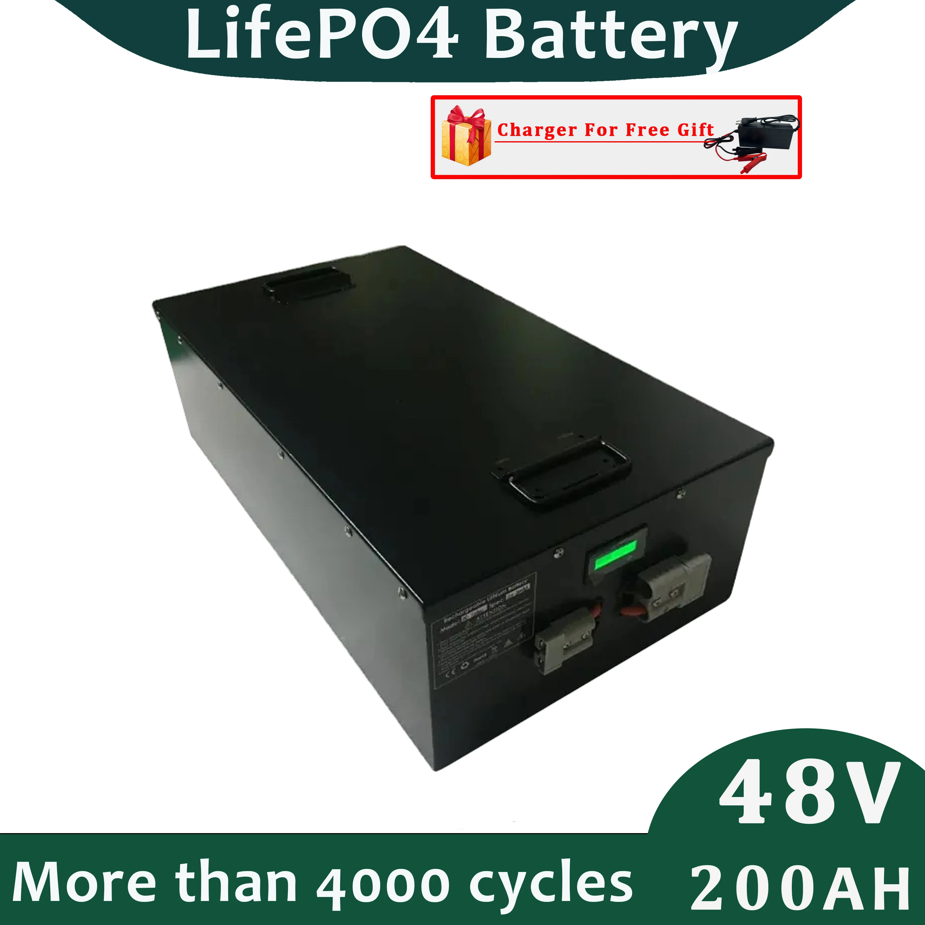 LFP 48v 200Ah LifePO4 Battery Pack For 8000W Power Perfect For Electric Vehicles with 20A Charger