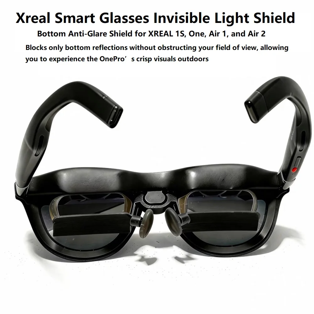 Smart Glasses Accessories Seamless Sun Visor Bottom Reflective Shieldcompatible with Ar Smart Glasses and Xreal 1S Glasses