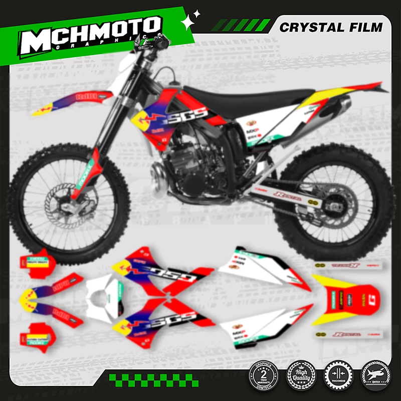 

MCHMFG пользовательские графические фоны для команды, наклейки для комплекта наклеек 3 м для GASGAS EC 200 250 300 350 MC 2010 2011 015