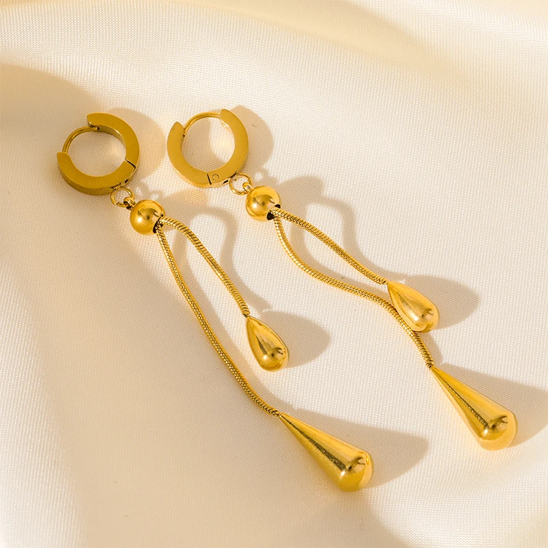 EILIECK 316L Edelstahl Geometrische Perlenkette Ohrringe Trendy Für Frauen Neues Party-Geschenk Goldfarben Wasserdichtes Schmuckset – Detail 25