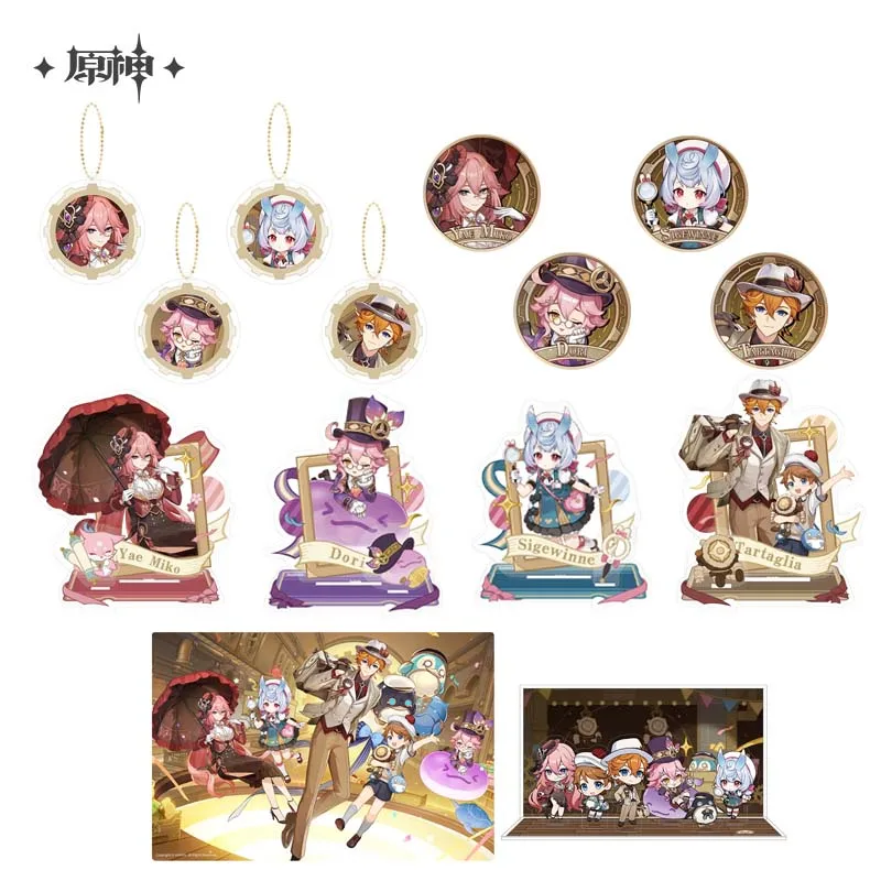 

Sunsyea Genshin Impact Official Merch miHoYo Original Authentic 2024 JNXJ Series Acrylic Stand Badge Pendant Tartaglia Yae Miko