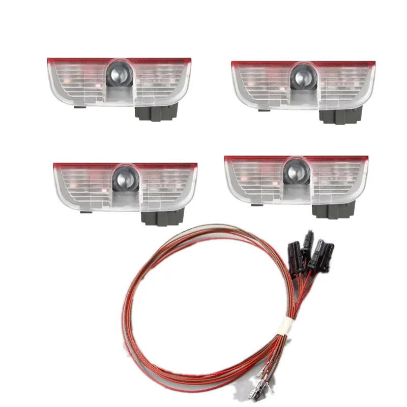 4Pcs Door Warning Light interior LAMP LIGHTS With Projection Lamp For VW PASSAT B6 B7 Golf 5 MK6 Golf 7 MK7 Tiguan 3AD 947 411