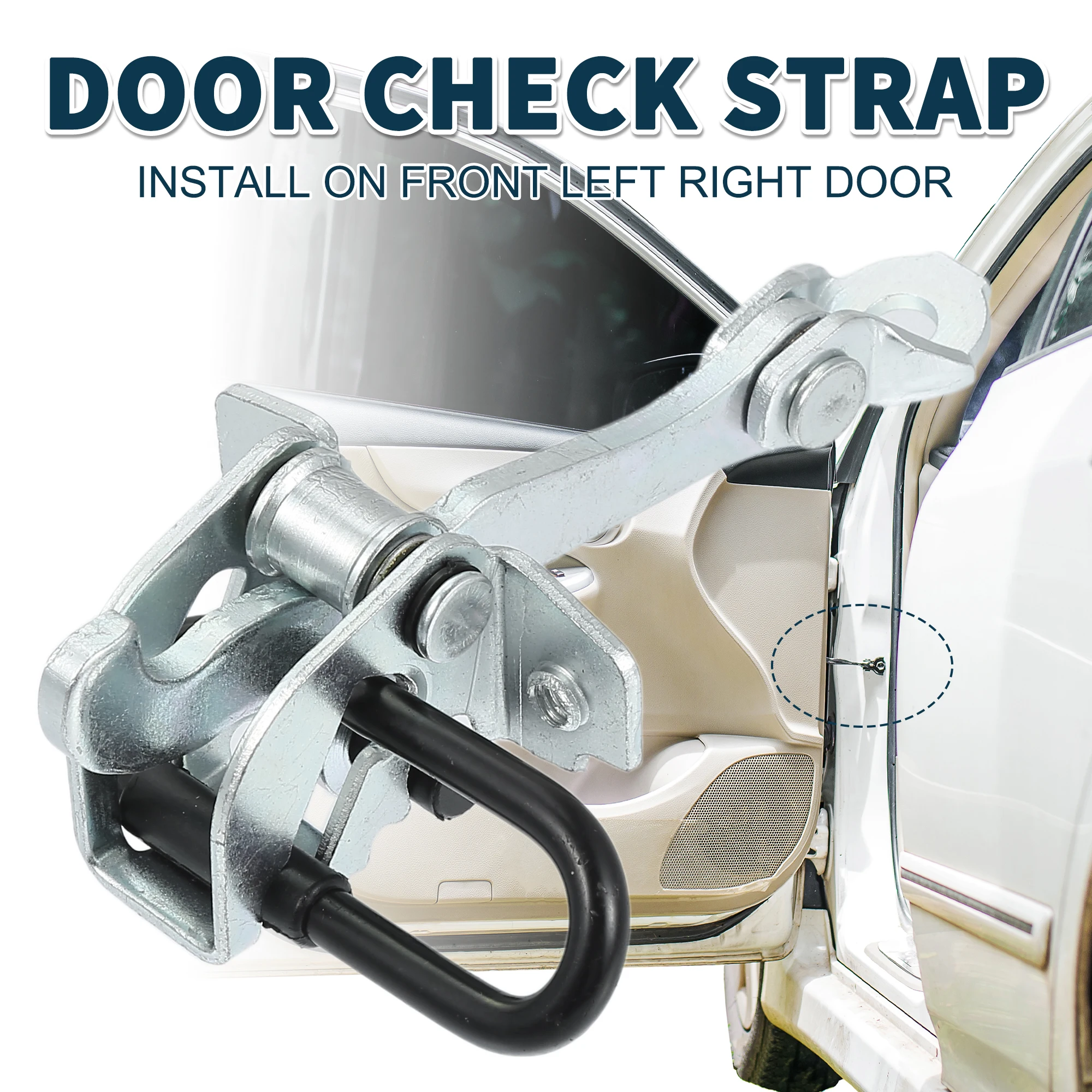 UXCELL Door Check Strap Stopper Limiter No.51779914 for Fiat Panda Mk2 2003-2012