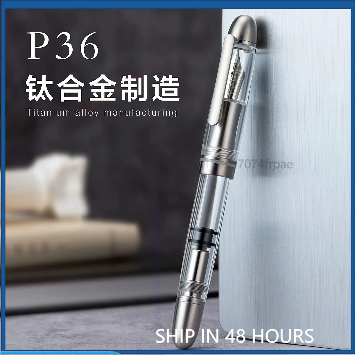 

For Asvine P36 Titanium Alloy Piston Fountain Pen With BOCK Nib Luxury Signature Pen For Adult Business Office Writing Gift