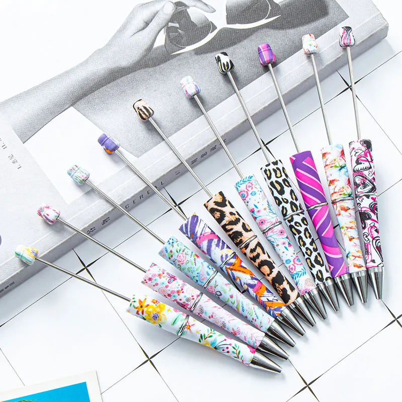 

280Pcs Plastic Beaded Pen Students Diy Ballpoint Pen Floral Beaded Pen