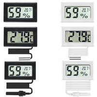 Mini Digital Humidity Meter Thermometer Hygrometer Sensor Gauge LCD Temperature Refrigerator Aquarium Monitoring Display Indoor
