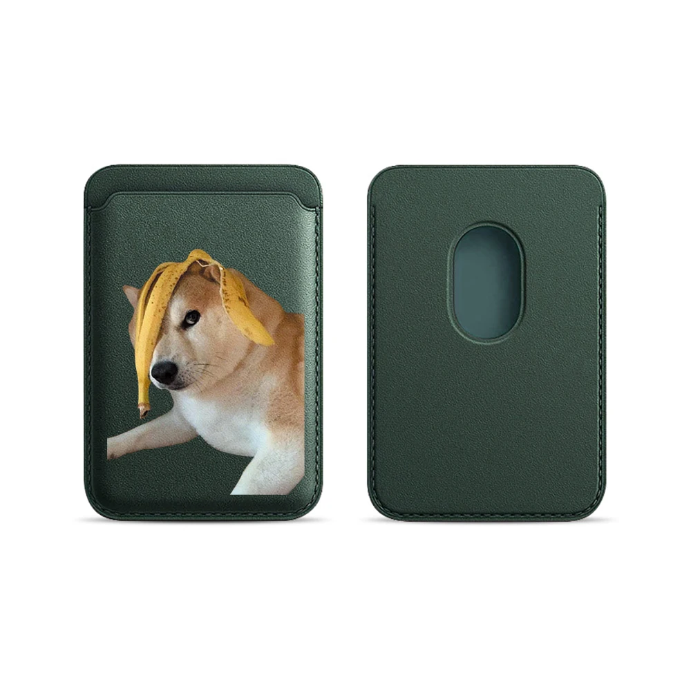 Niedliche Shiba Inu Leder-Kartenhülle für Magnetische Hüllen, Geeignet für alle iPhone Magsafe Karten-Handyhüllen – Detail 17