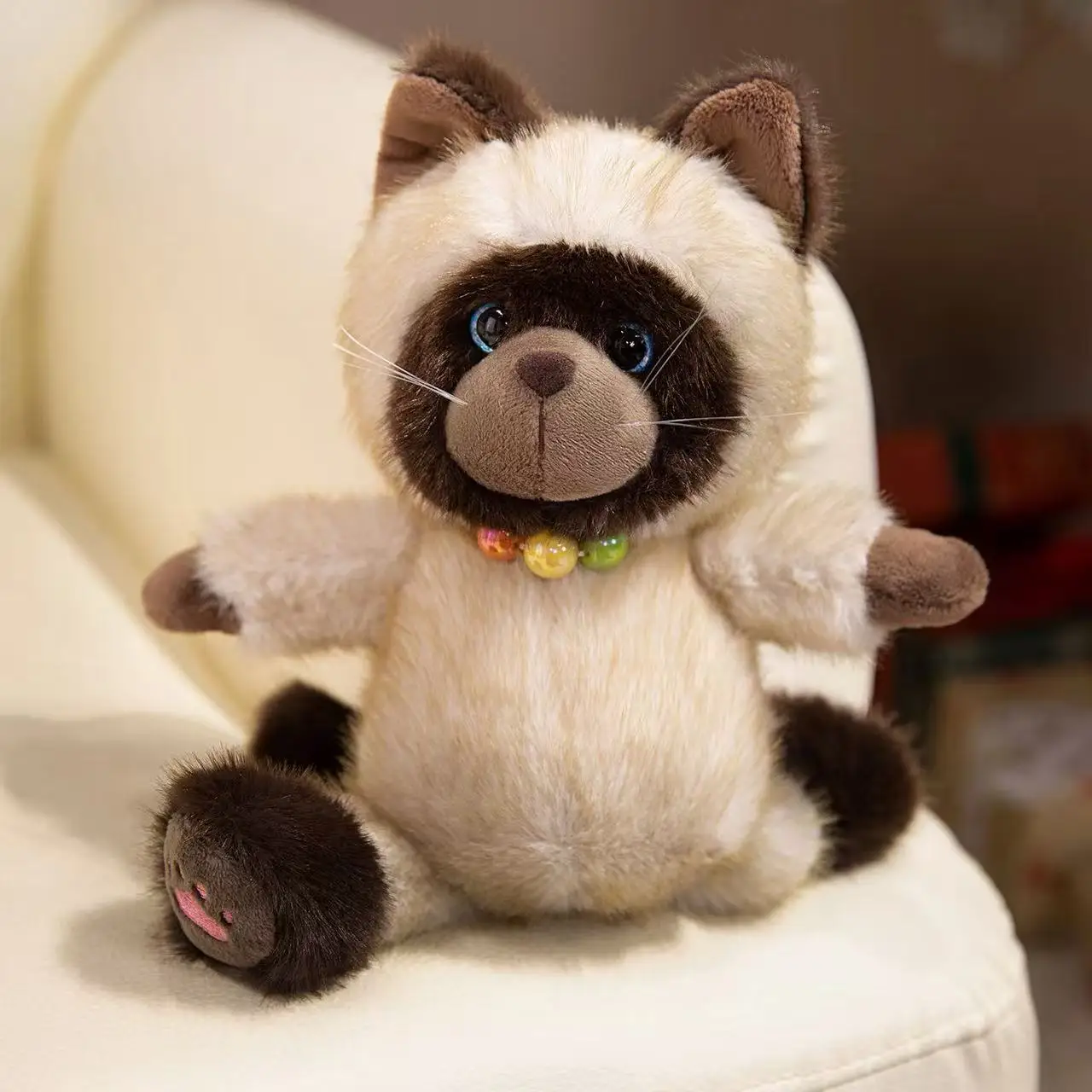 أحدث دمية قطة سيامية شعبية Kawaii محشوة ألعاب من نسيج مخملي دمية الكرتون أنيمي لطيف وسادة هدية عيد ميلاد الأطفال دمية ممتعة