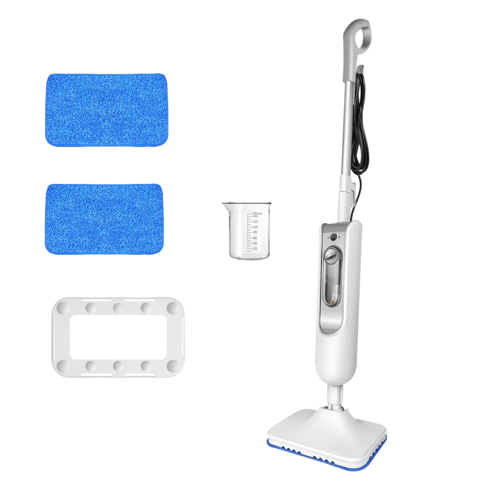 Steam Pocket Mop,Floor Steamer With 400ml Water Tank,Handheld Steam Cleaner With 2 Pads and Measuring Cup,2 Steam Control